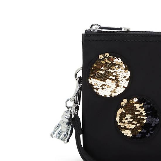 Sacs Kipling Creativity Extra Large Metallic Wristlet Noir Doré | FR 1150KO